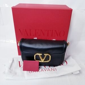 Valentino Black Leather Shoulder Bag